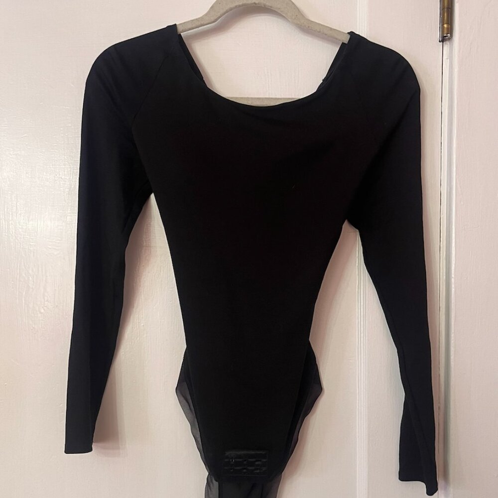 TA3 Body Con Long Sleeve Corset Top Bodysuit Size Medium